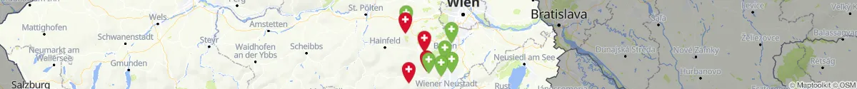 Kartenansicht für Apotheken-Notdienste in der Nähe von Altenmarkt an der Triesting (Baden, Niederösterreich)